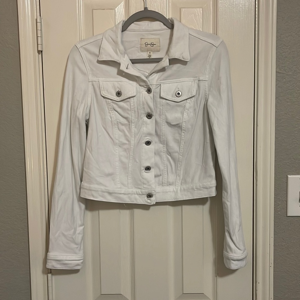 Jessica Simpson White Jean Jacket
